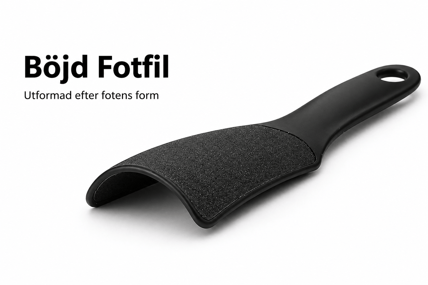 Böjd form som följer hälen