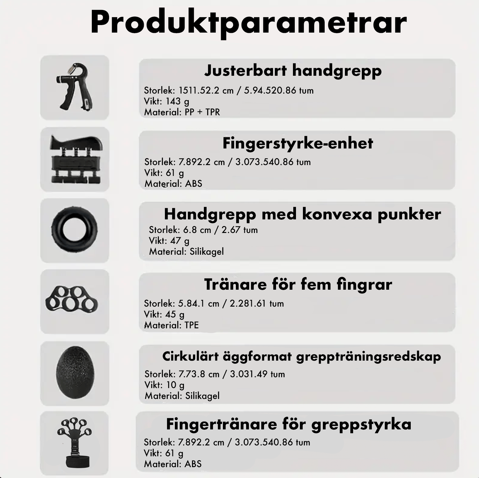 Greppstyrkeset – komplett träning för händer (6 delar)