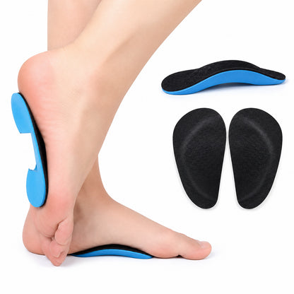 Andningsbara fotvalvsstöd med ergonomisk design som ger stöd, avlastning och ökad komfort för fotvalvet hela dagen.