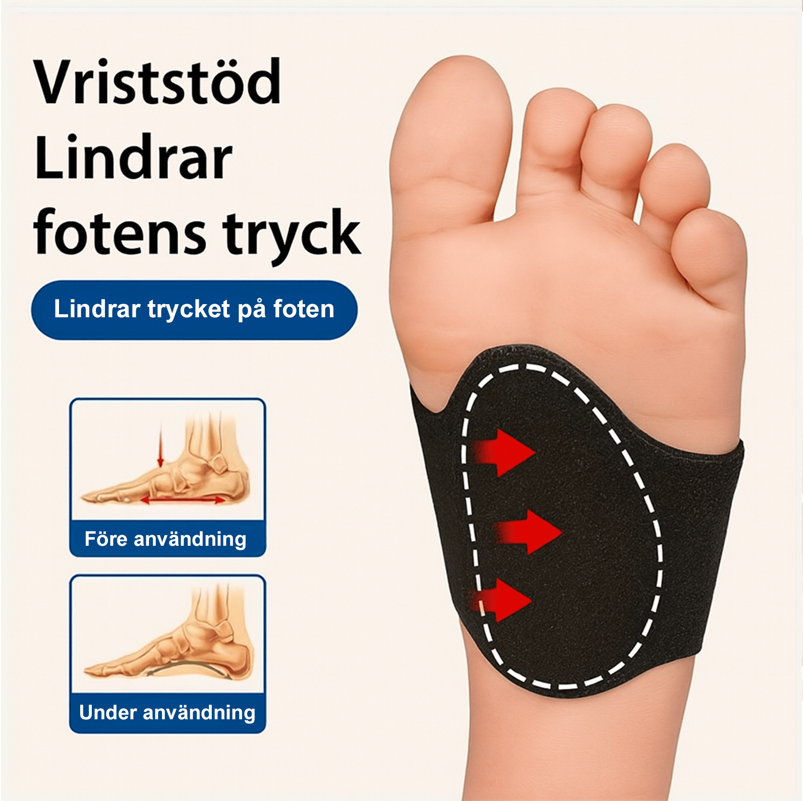 Bågstöd för hålfot (1 par)