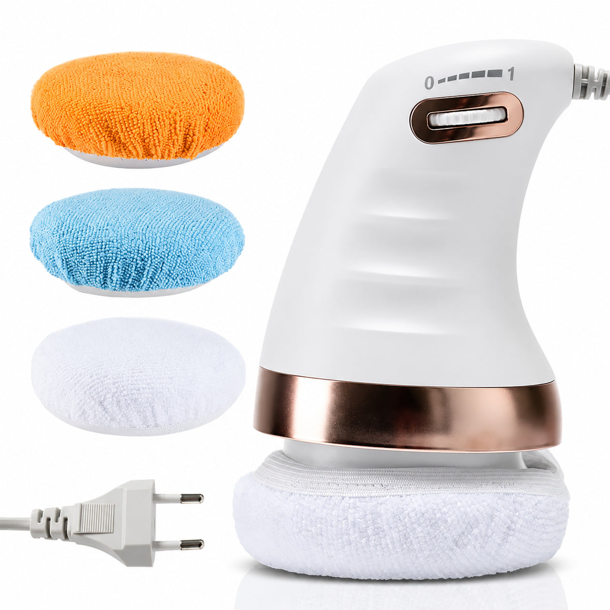 Cellulit massage maskin med tre utbytbara massageöverdrag och justerbar intensitet.