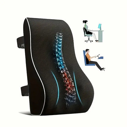 Ergonomisk ryggstödkudde med formad design för ländrygg