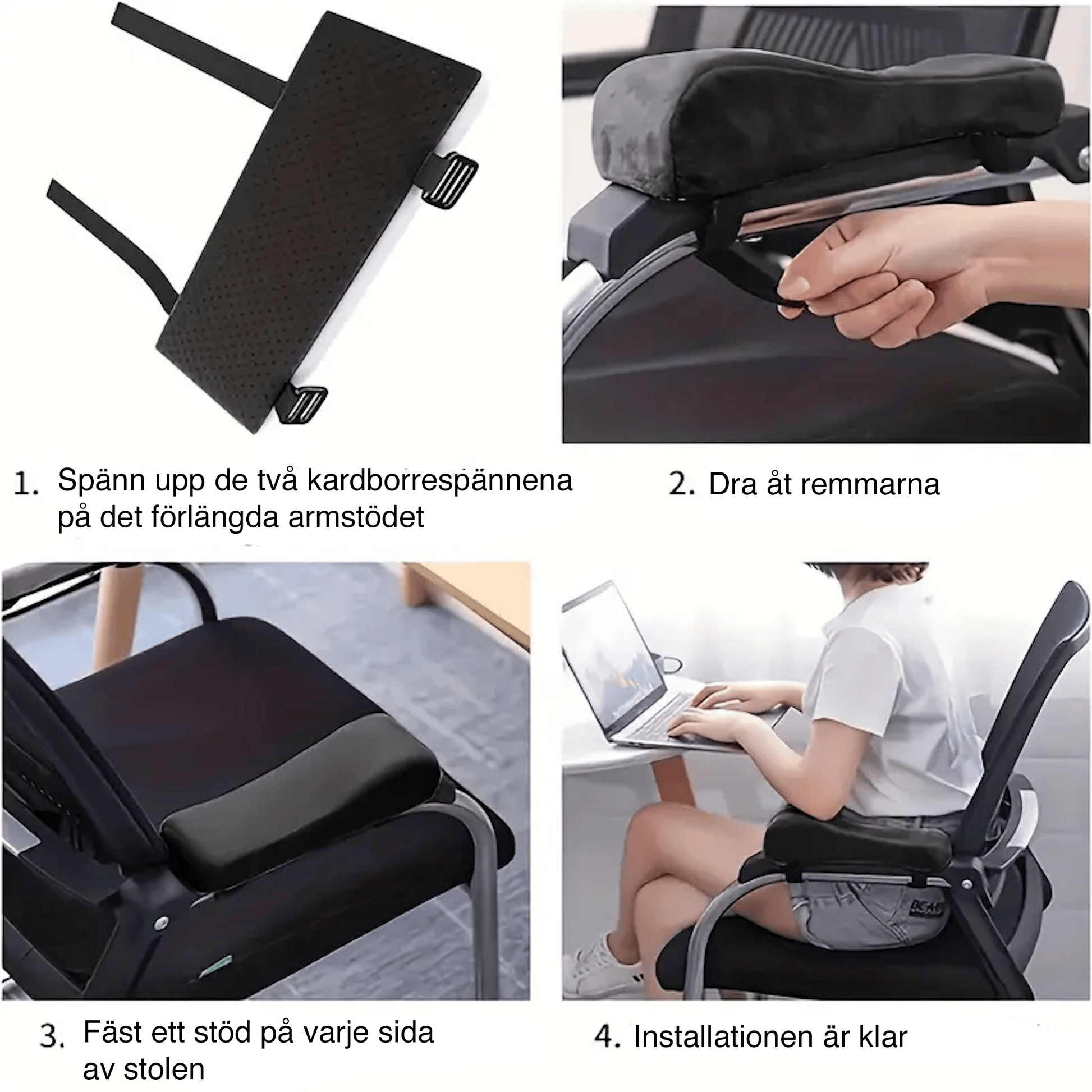 Ergonomiska armstödskuddar (2-pack)