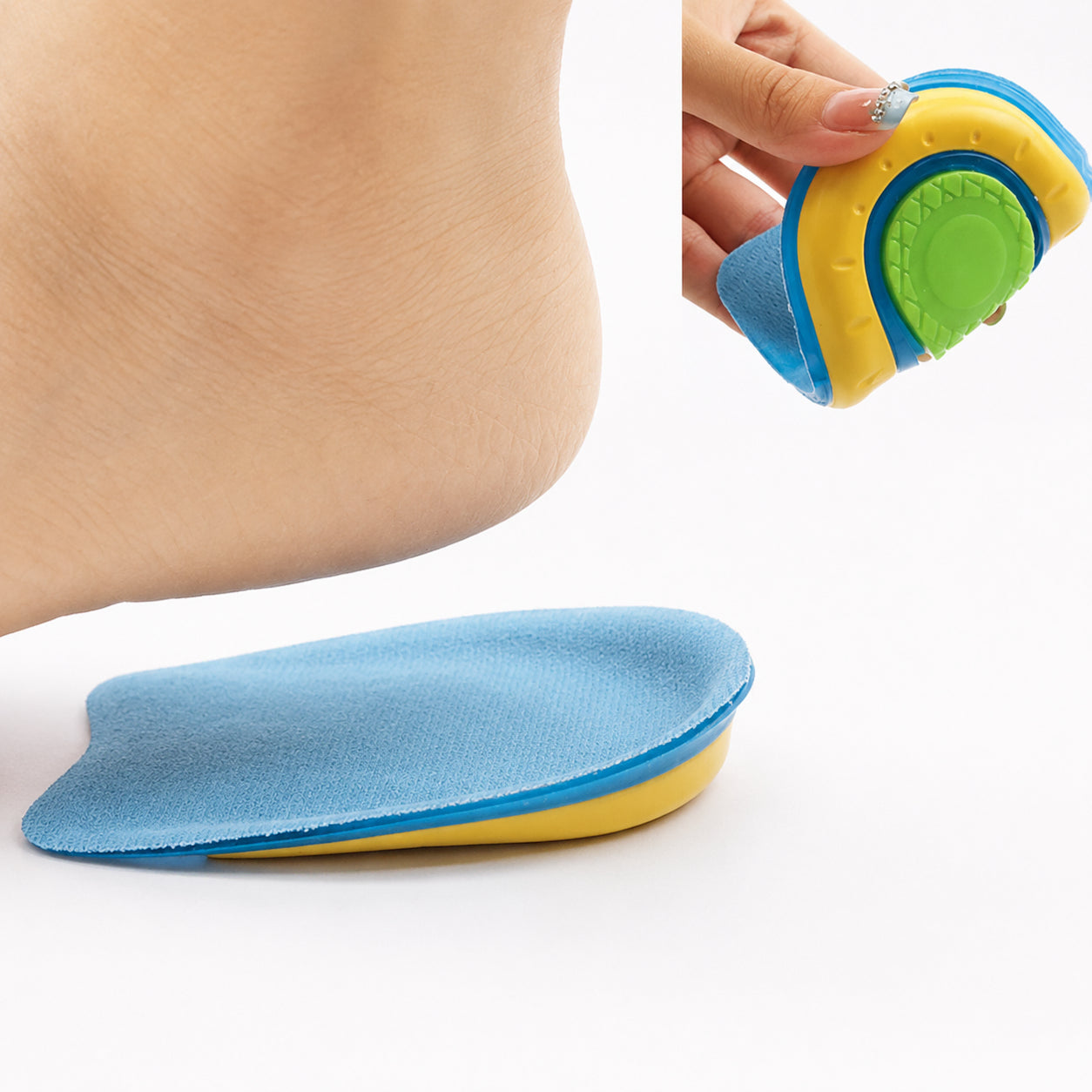 Gelhälkudde med stötdämpande design som avlastar hälen och ger ökad komfort vid hälsporre och hälsmärta.