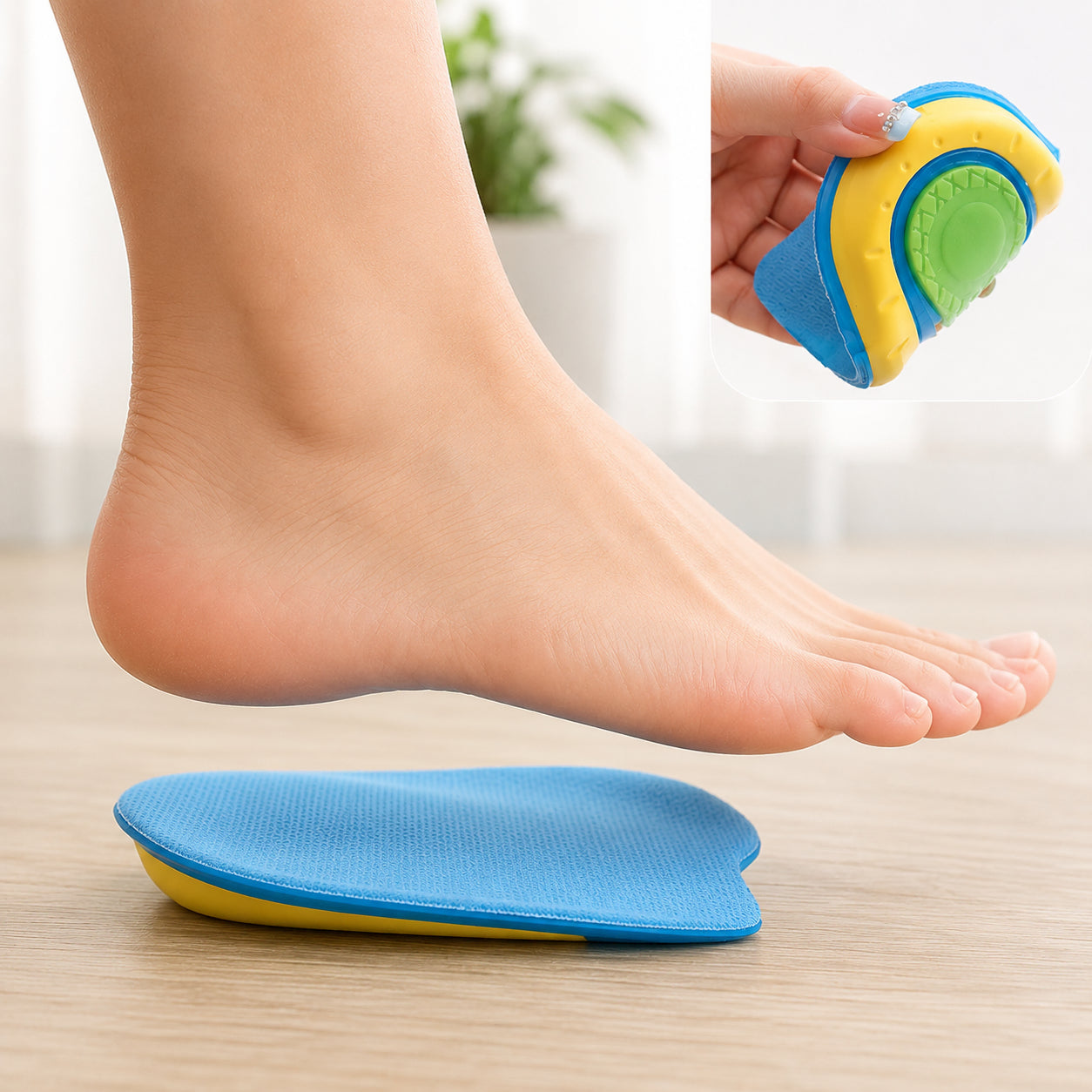 Gelhälkudde med stötdämpande design som avlastar hälen och ger ökad komfort vid hälsporre och hälsmärt