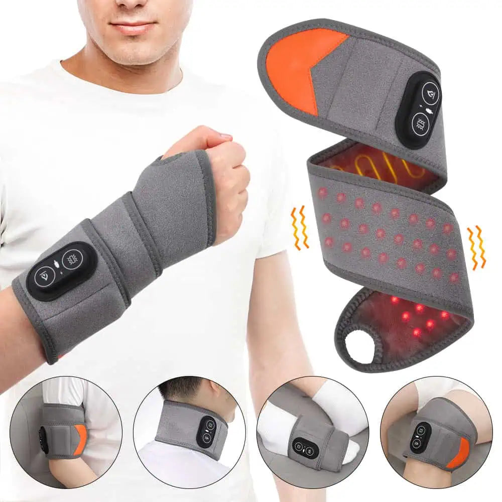 Handledsband med rödljusterapi och vibrationsmassage