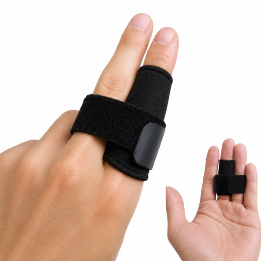 Justerbar fingerskena med stabilt stöd för fingerled.