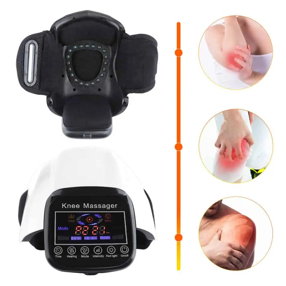 Knämassage med värme och rödljusterapi