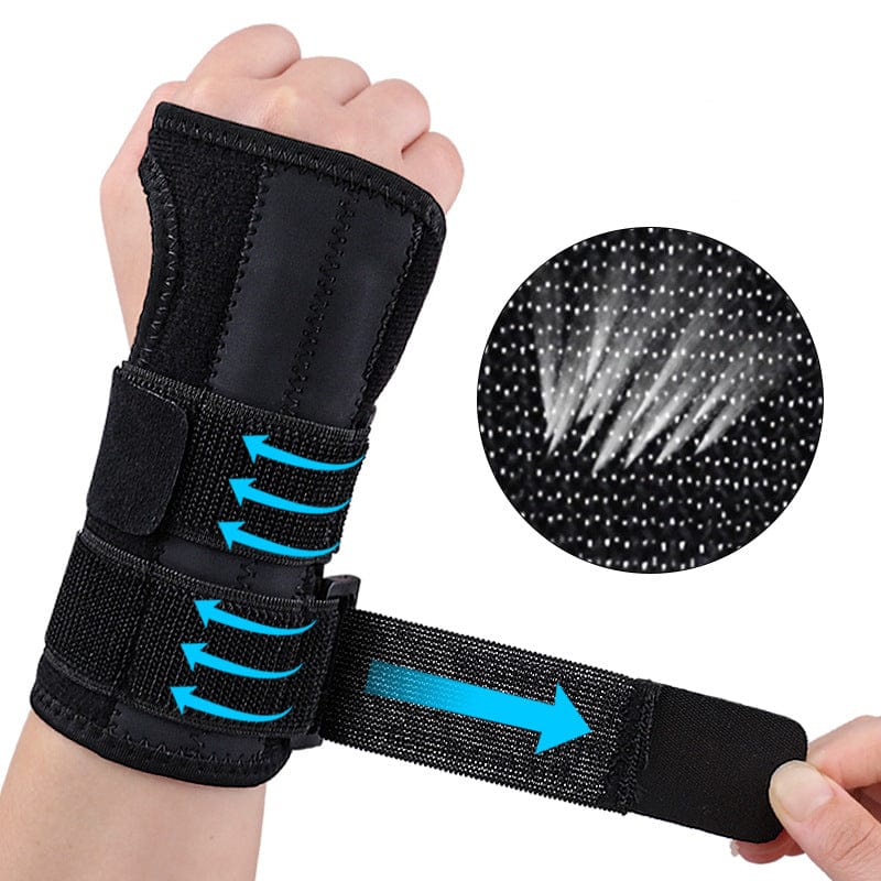 Stabilt handledsbandage med skenor för handledsstabilisering