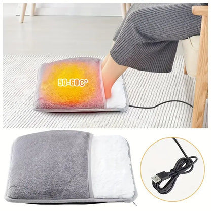 USB-driven fotvärmare för kalla fötter (50-60°C)